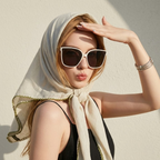 Oversized Summer Sunshade Scarf - Lightweight Beach Headwrap & Resort Shawl